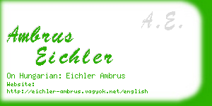 ambrus eichler business card